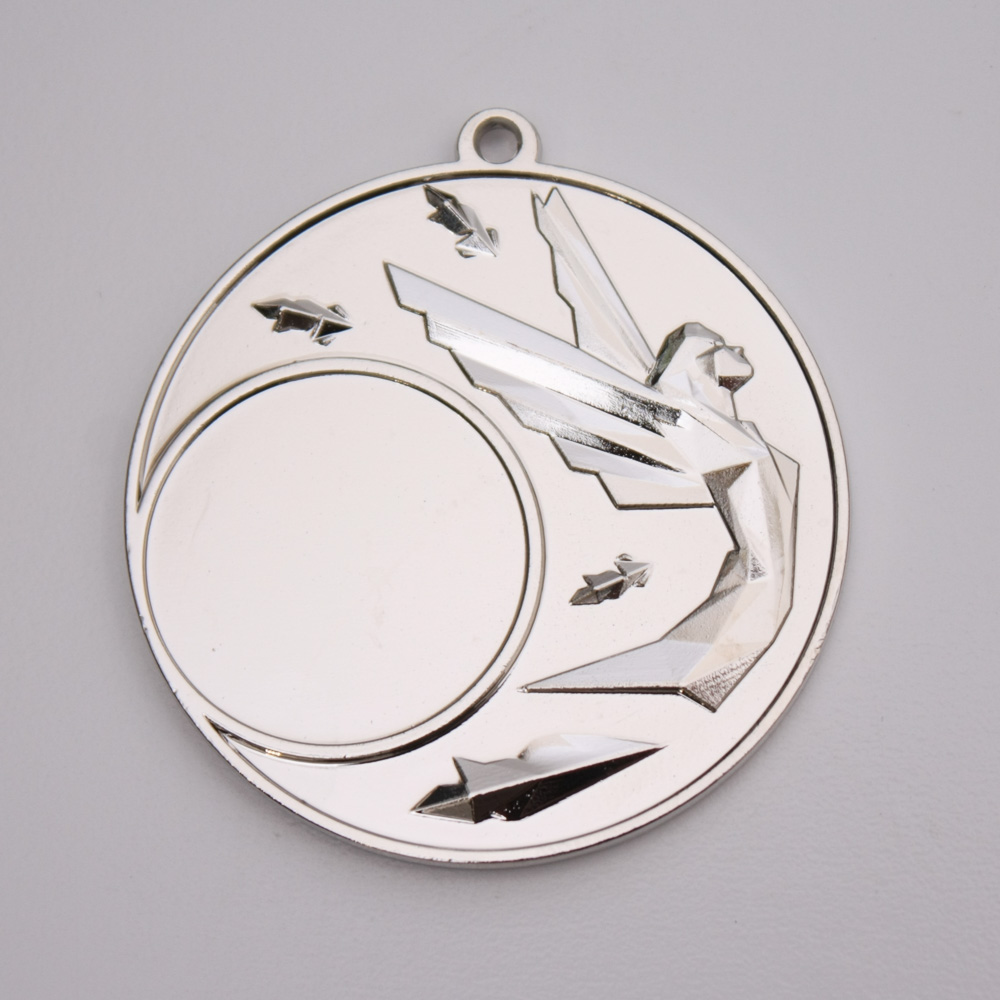 Медаль с никой МА5011 Серебро D50мм место под Жетон D25мм