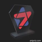 Награда стеклянная корпоративная GL-46 h15,5