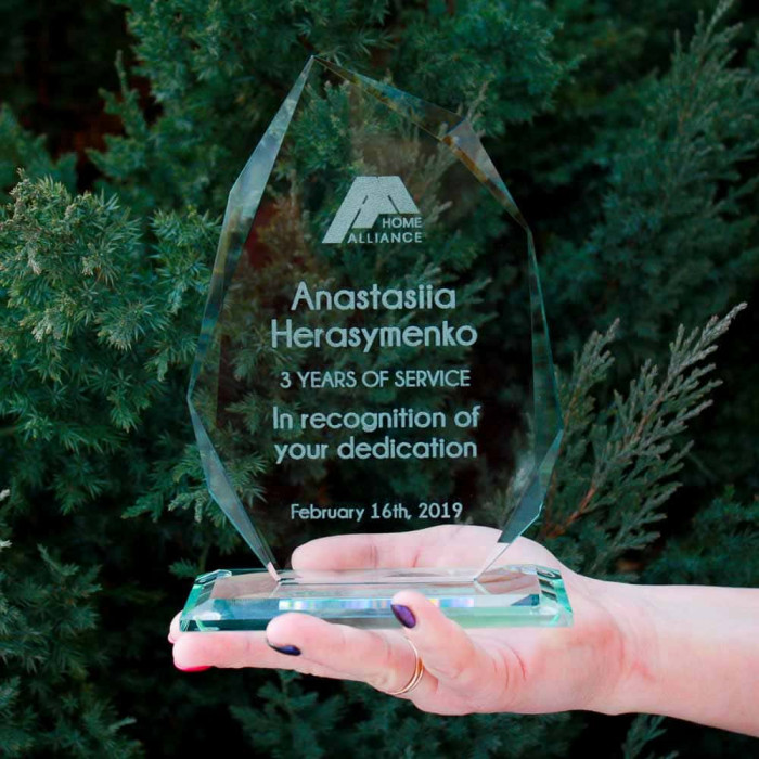 Приз скляний корпоративний GL-1