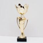 Кубок К 1818С с ручками на мраморной основе универсальная награда h28см