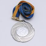 Медаль МА5010 Серебро с лентой D50мм с жетоном D25мм