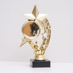 Статуэтка Звезда с жетоном 50мм h19см