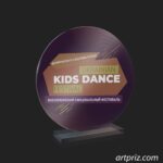 Нагорода скляна кругла GL-28 D17,5 см