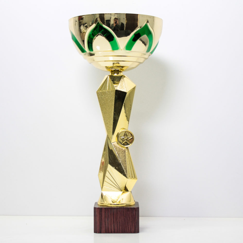 Кубок K5052А награда с большой чашей и местом под жетон D25мм h35см