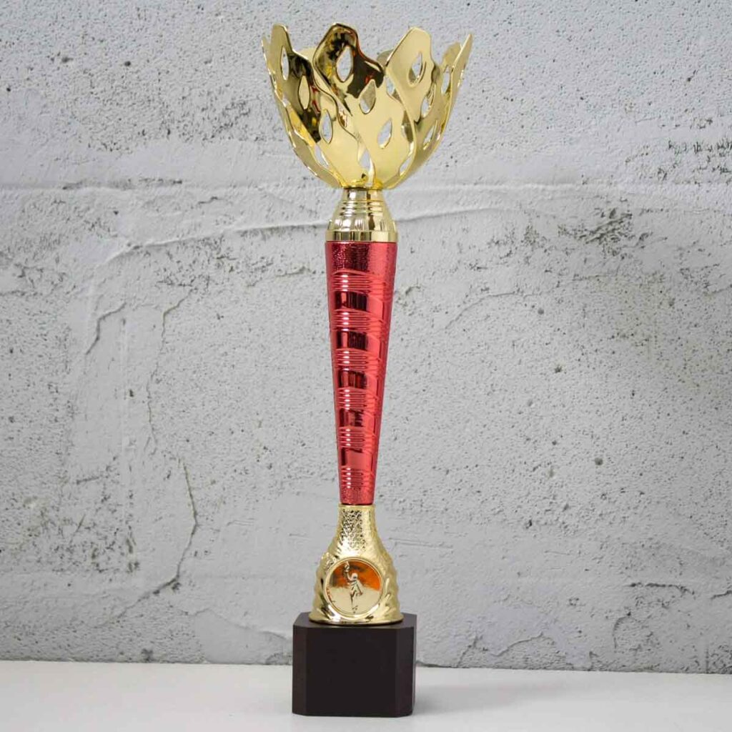 Кубок K5056В универсальный высокий кубок современного дизайна с жетоном D25мм h37см