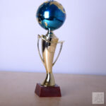Кубок К1801D з глобусом для змагань місцем під жетон D25мм h33см