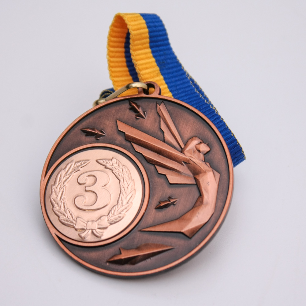 Медаль МА5011 Бронза зі стрічкою D50мм та жетоном D25