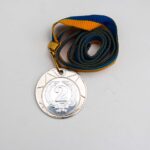 Медаль МА1235 Серебро с лентой D35мм жетон Д25мм