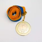 Медаль МА0835 Золото с лентой D35мм жетон D25мм