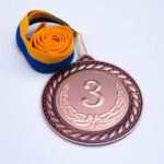 Медаль МА078 Бронза с лентой D70мм жетон D50мм