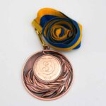 Медаль МА205 Бронза зі стрічкою D50мм жетон Д25мм