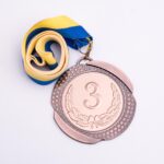 Медаль МА082 Бронза с лентой D70мм жетон D50мм