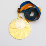 Медаль МА2950 Золото с лентой D50мм жетон Д25мм