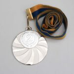 Медаль МА2950 Серебро с лентой D50мм жетон Д25мм