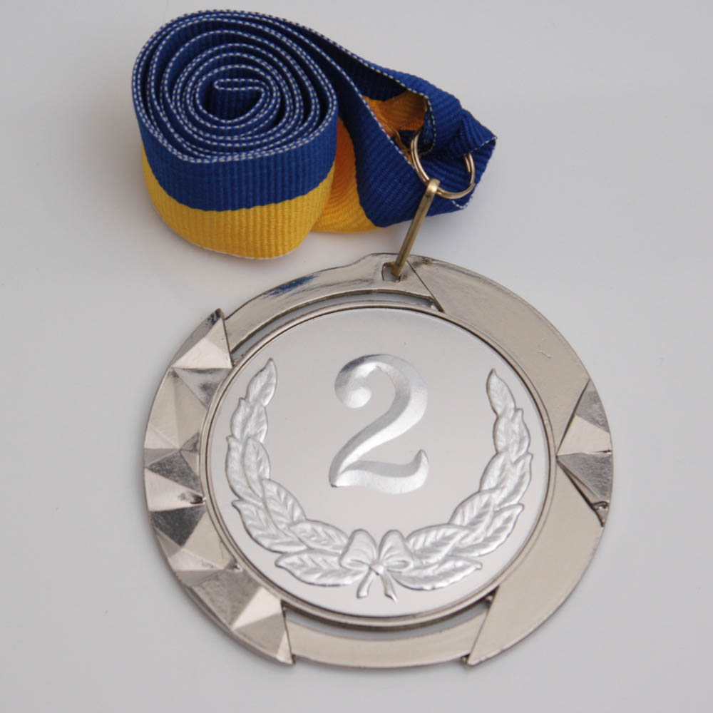 Медаль МА084 срібло зі стрічкою D70мм жетон D50мм