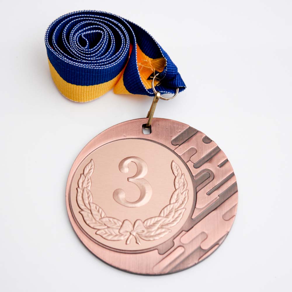 Медаль МА086 бронза с лентой D70мм жетон D50мм