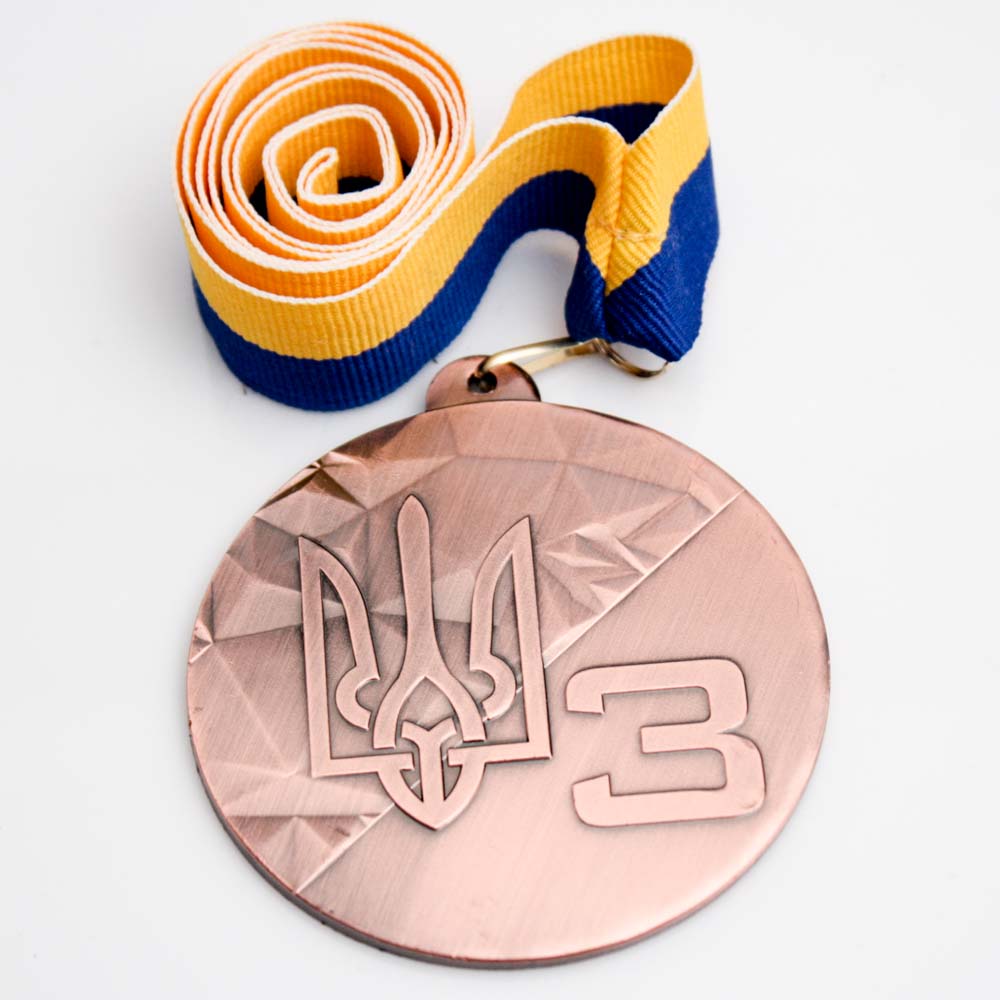 Медаль МА089 бронза с лентой D70мм