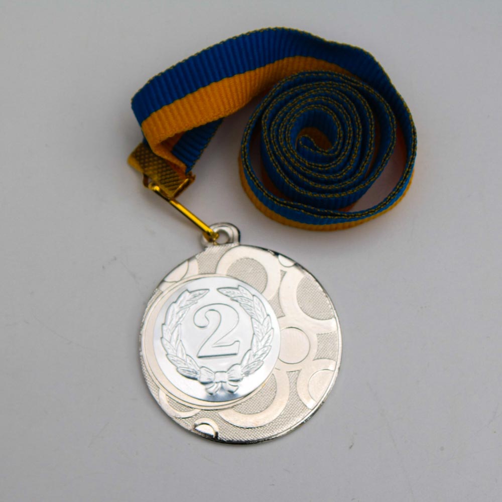 Медаль МА1140 Срібло зі стрічкою D40мм жетон Д25мм