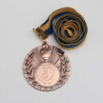 Медаль МА215 Бронза с лентой D50мм жетон Д25мм