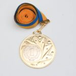 Медаль МА216 Золото с лентой D50мм жетон Д25мм