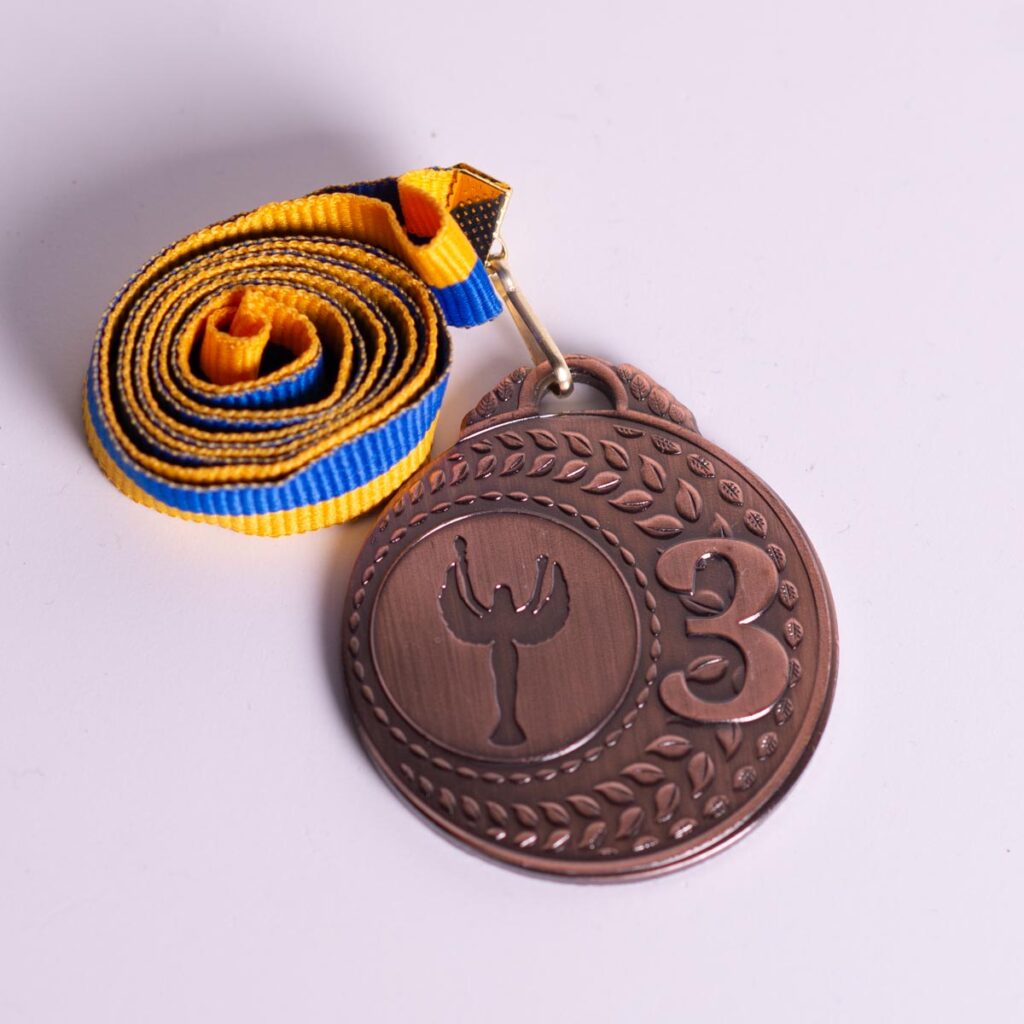 Медаль МА305 Бронза с лентой D50мм жетон Д25мм