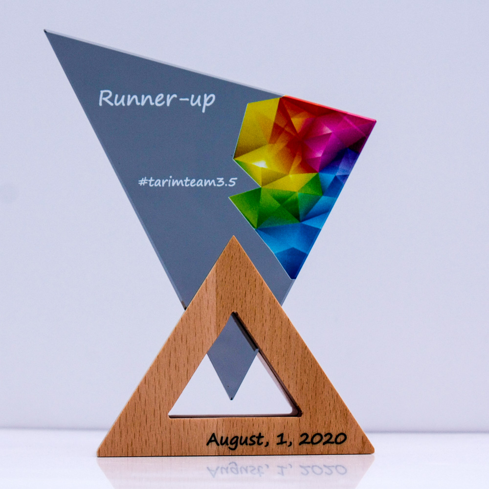 Нагорода скляна з деревом GL-35 h17