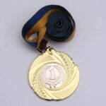 Медаль МА5010 Золото с лентой D50мм с жетоном D25мм