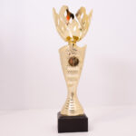 Кубок 5090А для награждения чаша металлическая деревянная основа высота 31см