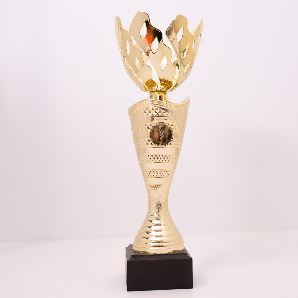 Кубок 5090А для награждения чаша металлическая деревянная основа высота 31см