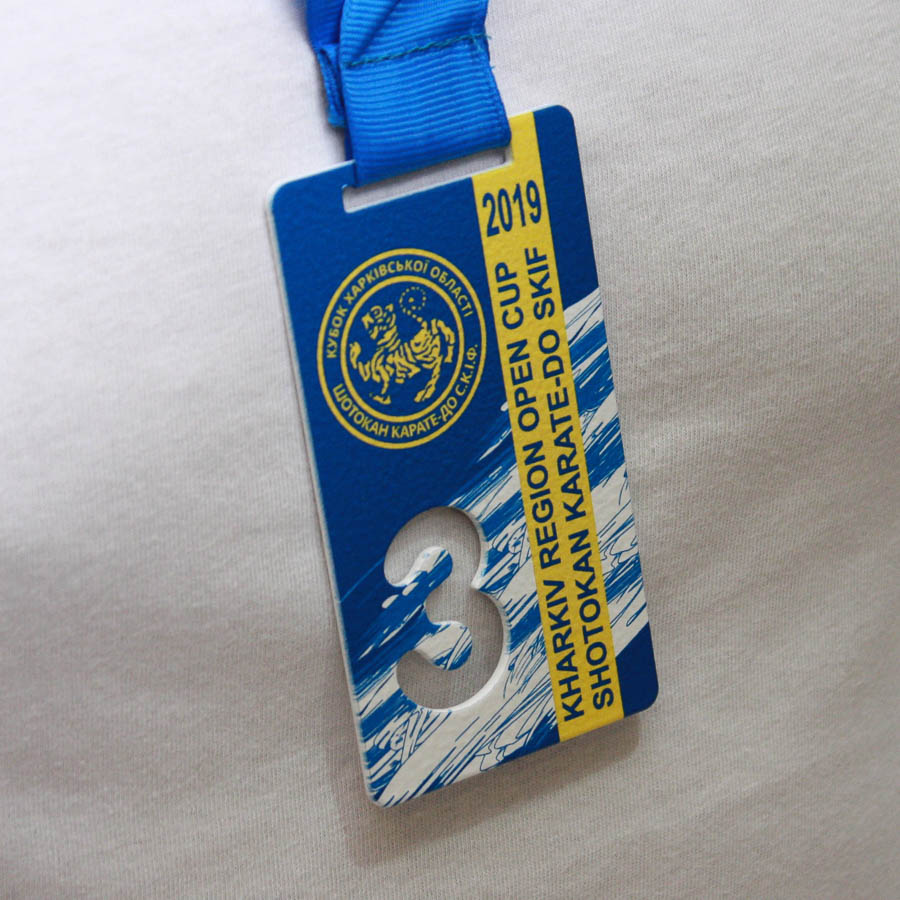 Медаль з металу прямокутна SHOTOKAN KARATE-DO