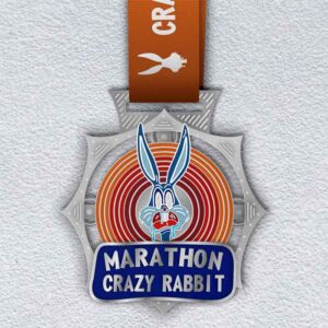 Медаль для марафона CRAZY Rabbit размер 76*70мм MLM70CR