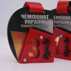 Медаль акрилова композитна ЧУ ZENDOKAI