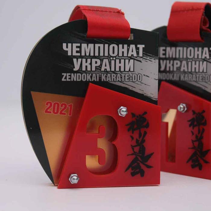 Медаль акрилова композитна ЧУ ZENDOKAI
