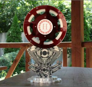 Нагорода комбінована з металу та акрілового скла HCLUB TROPHY Висот 32,5см NKMA32 автоперегони