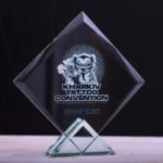 Награда из стекла Ромб с ограненными краями GL-77