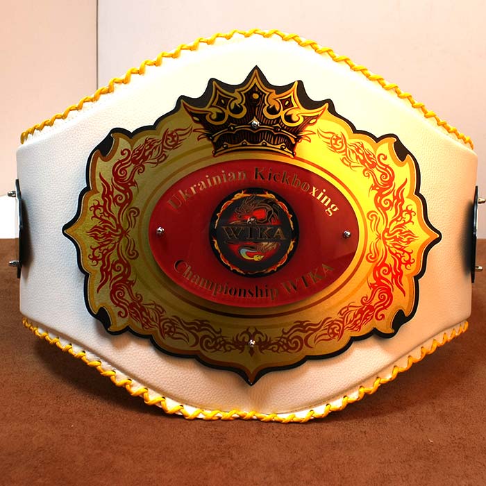 Пояс чемпіона з кікбоксингу WTKA 5м Розмір 126х25см PKWTKA512625