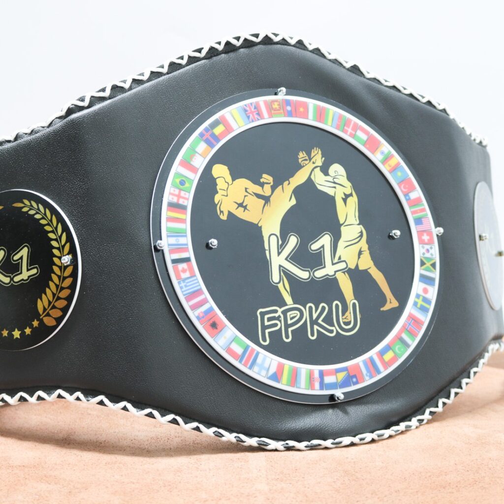 Пояс нагородний чорний FPKU Кікбоксинг К1 АРТПРИЗ PNCHK1