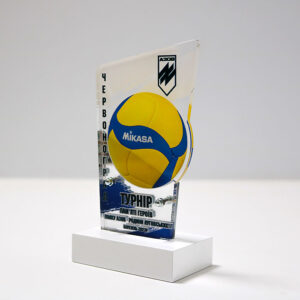 Статуетка-нагорода з волейболу Пам'яті Героїв Полку АЗОВ 15см АРТПРИЗ SNPGPA