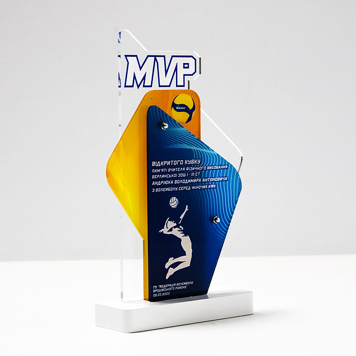 Нагорода з Волейболу акрилова 13х23см АРТПРИЗ NVA1323