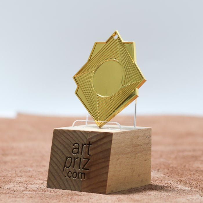 Медаль MA0160 Золото, метал, розмір 70х60мм Жетон 25мм універсальна