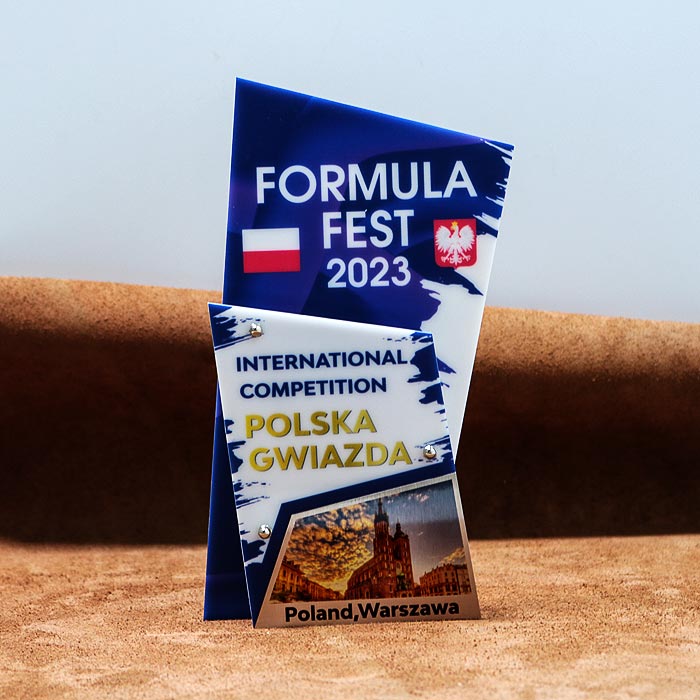 Приз INTERNATIONAL COMPETITION POLSKA GWIAZDA 14х23см АРТПРИЗ PNCPG