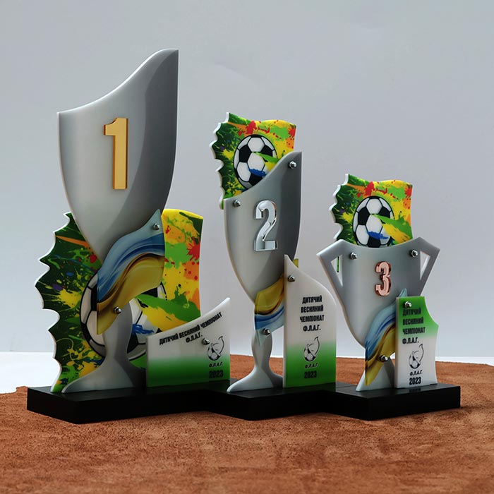 Кубок нагородний для Футболу за 2 місце ДИТЯЧИЙ ВЕСНЯНИЙ ЧЕМПІОНАТ Ф.Л.А.Г. 13x25см 1018NS3