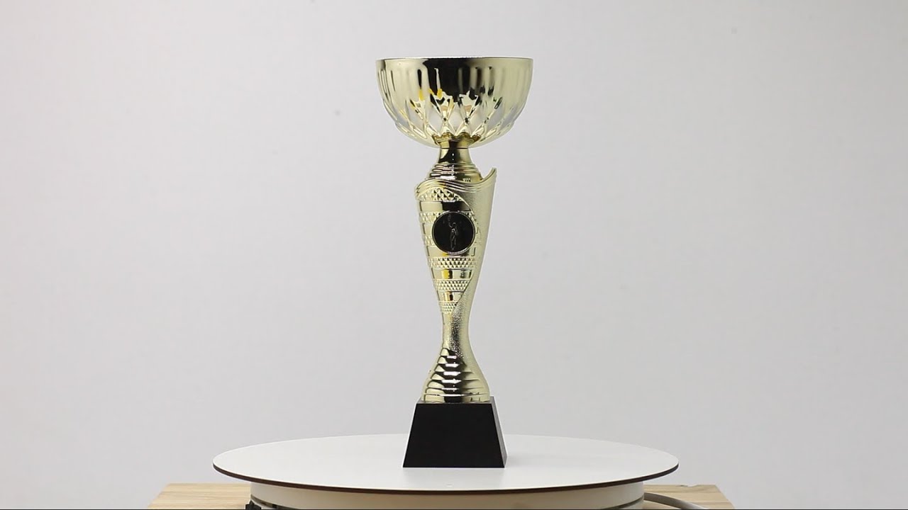 Кубок 5062В для нагородження чаша металева дерев'яна основа h28,5 см