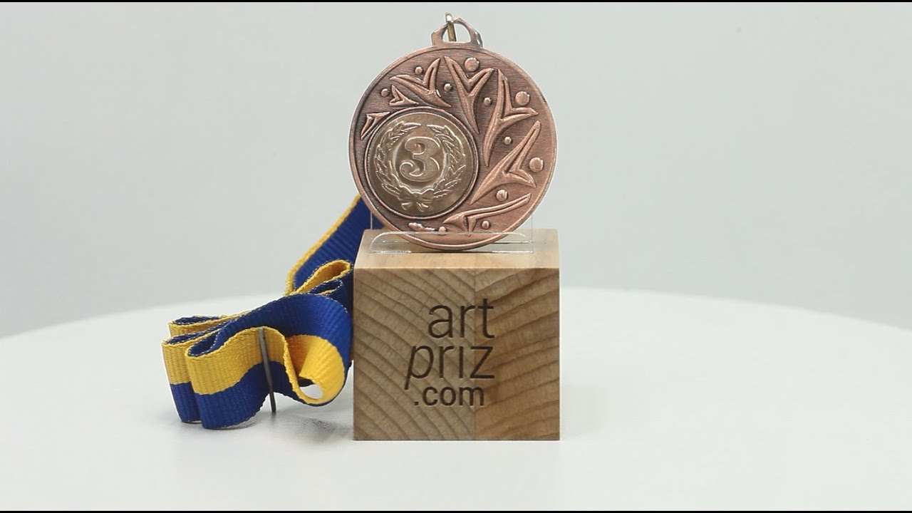 Медаль МА216 Бронза зі стрічкою D50мм жетон Д25мм