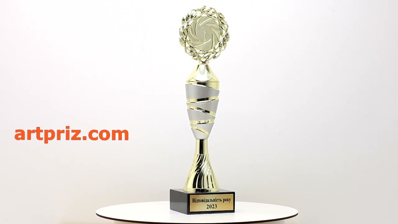 Стема нагородна Фаворит С жетон D50мм основа мармур h25см