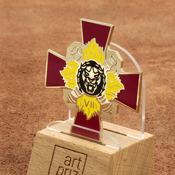 Нагрудний знак ПАНТЕРА ЗСУ з емаллю Розмір 50x50мм АРТПРИЗ 2308M23