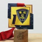 Медаль металлическая JU-JITSU Размер 75x75мм 1858M23