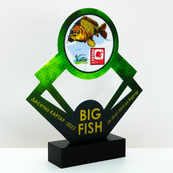 Нагорода з Риболовлі Десятка Картар BIG FISH 29x30см АРТПРИЗ 3112N3
