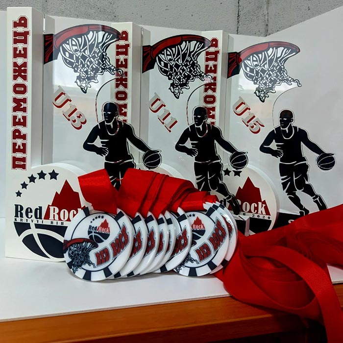 Нагорода Баскетбольна RED ROCK 3Х3 26x16см ARTPRIZ 3764N3