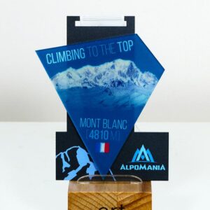 Медаль з Альпінізму Альпоманія гора MONT BLANC 97x70мм АРТПРИЗ 88MМ3